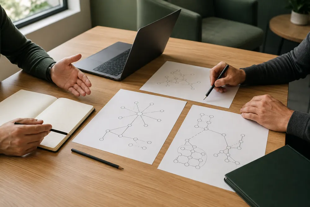 Network deployment planning with a laptop and topology sketches